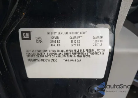 2005 Cadillac Cts Standard from USA, damaged, VIN 1G6DP567850173953